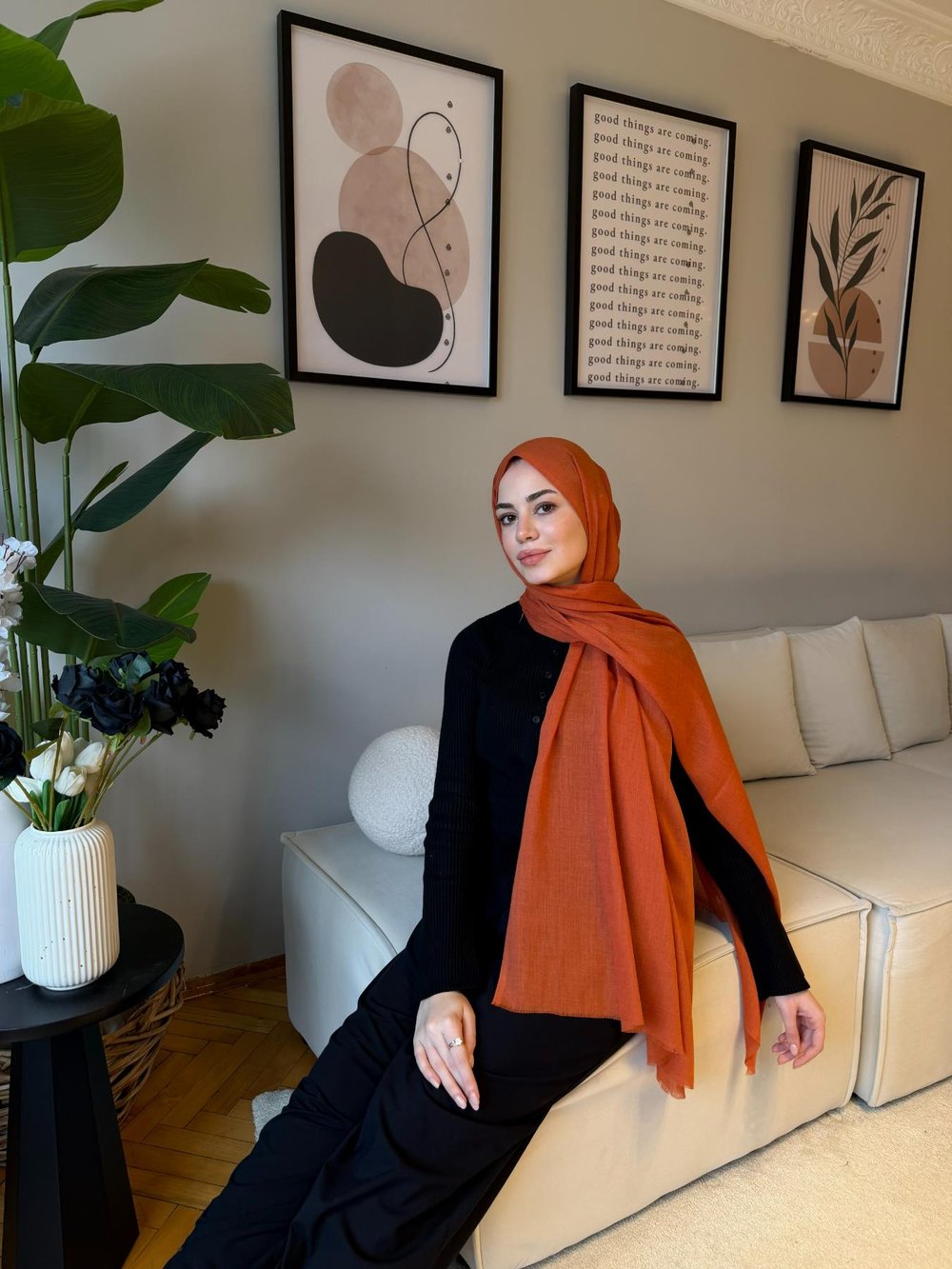 Velora %100 Doğal Pamuk İpek Seri-Kiremit
