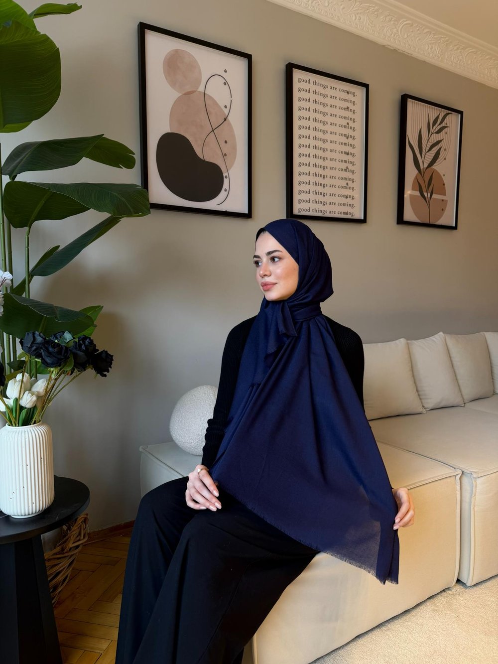 Velora %100 Doğal Pamuk İpek Seri-Lacivert