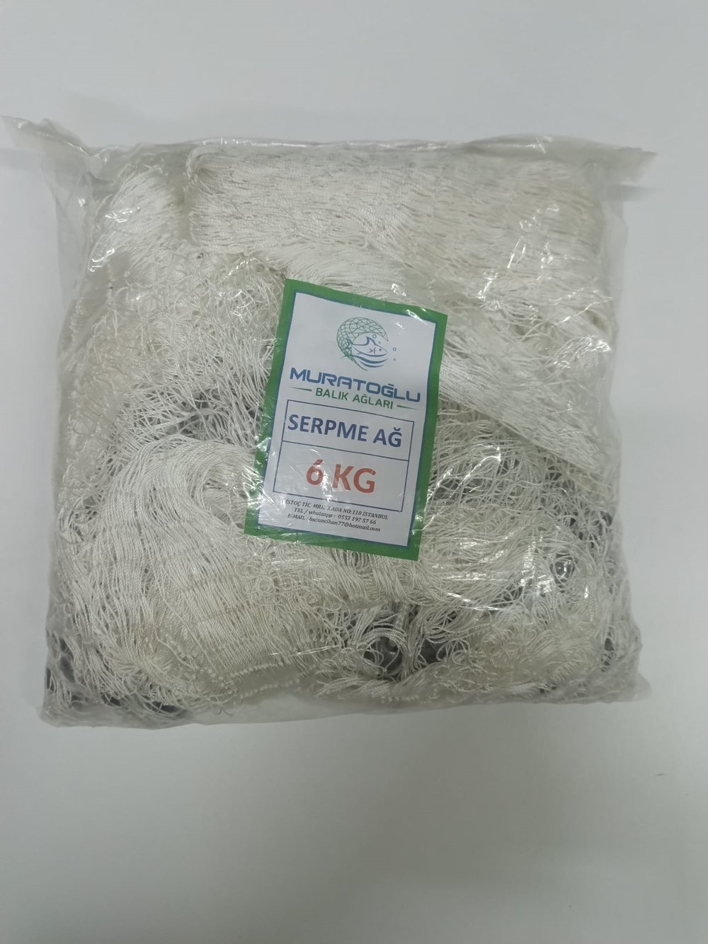 6 KG SERPME AĞ (4,5 METRE ÇAPINDA MAKİNA ÖRMESİ KALİTELİ SERPME AĞ)