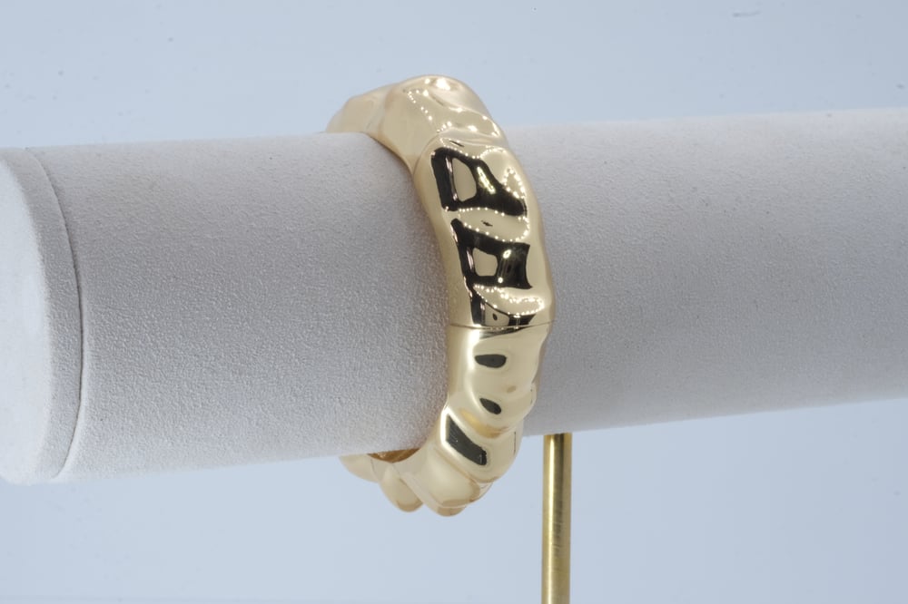 Dalgalı Vintage Çelik Bangle Bilezik