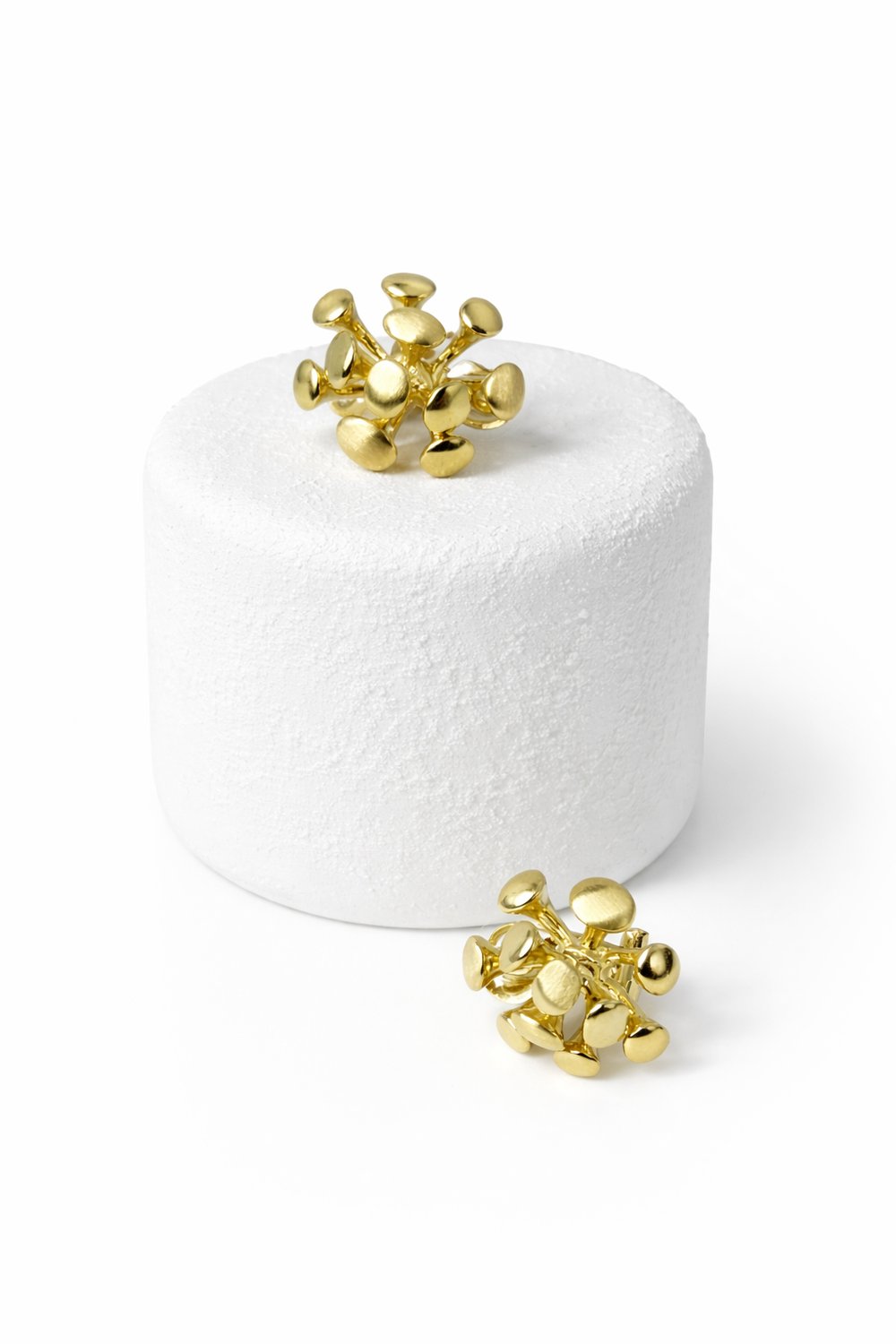 Mantar Altın Kaplama Küpe