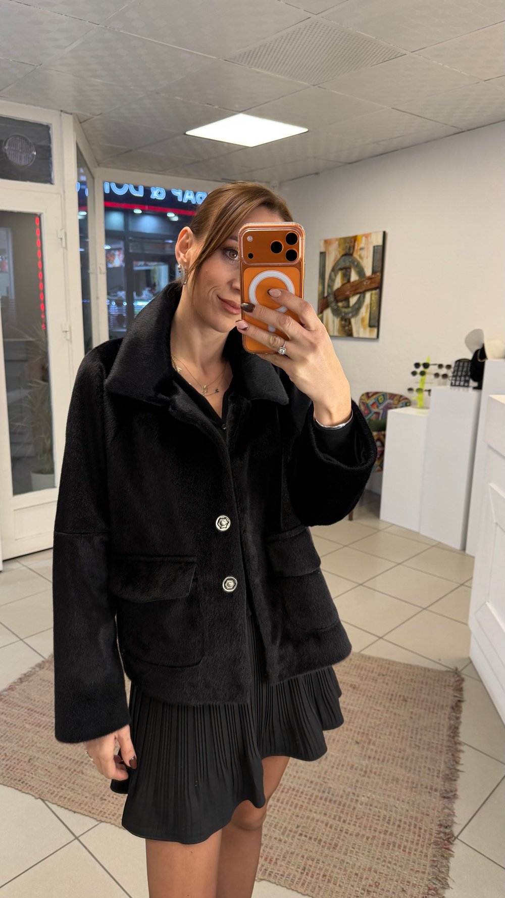 MONT - ŞENİZ BUTİK REGLAN TAY FLOCK KABAN