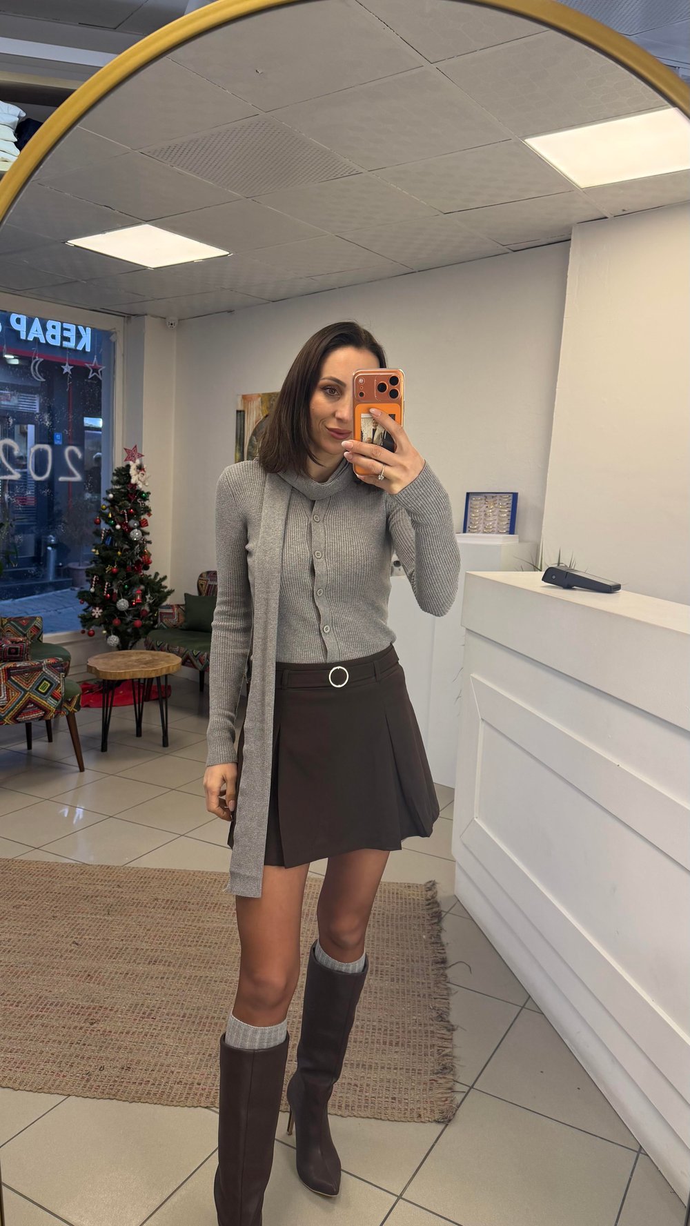 TRİKO - ŞENİZ BUTİK ŞAL DETAYLI TRİKO HIRKA 