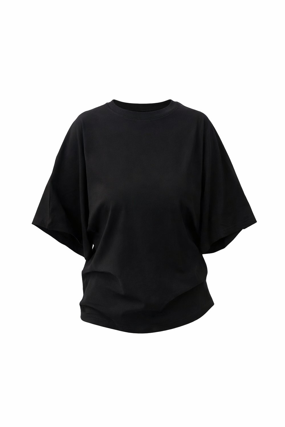 Yarasa Kol Oversize Basic T-Shirt – Beyaz