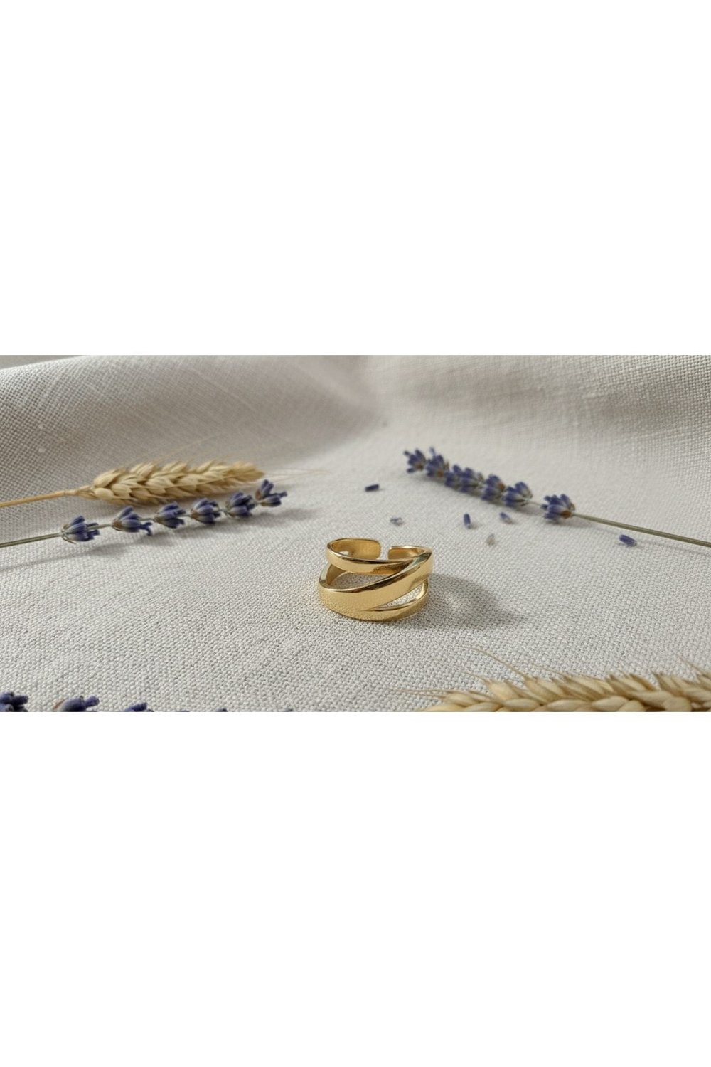 Modern Form Ayarlanabilir Yüzük Gold