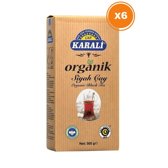 KARALİ ORGANİK SİYAH ÇAY 500 GR X 6 PAKET