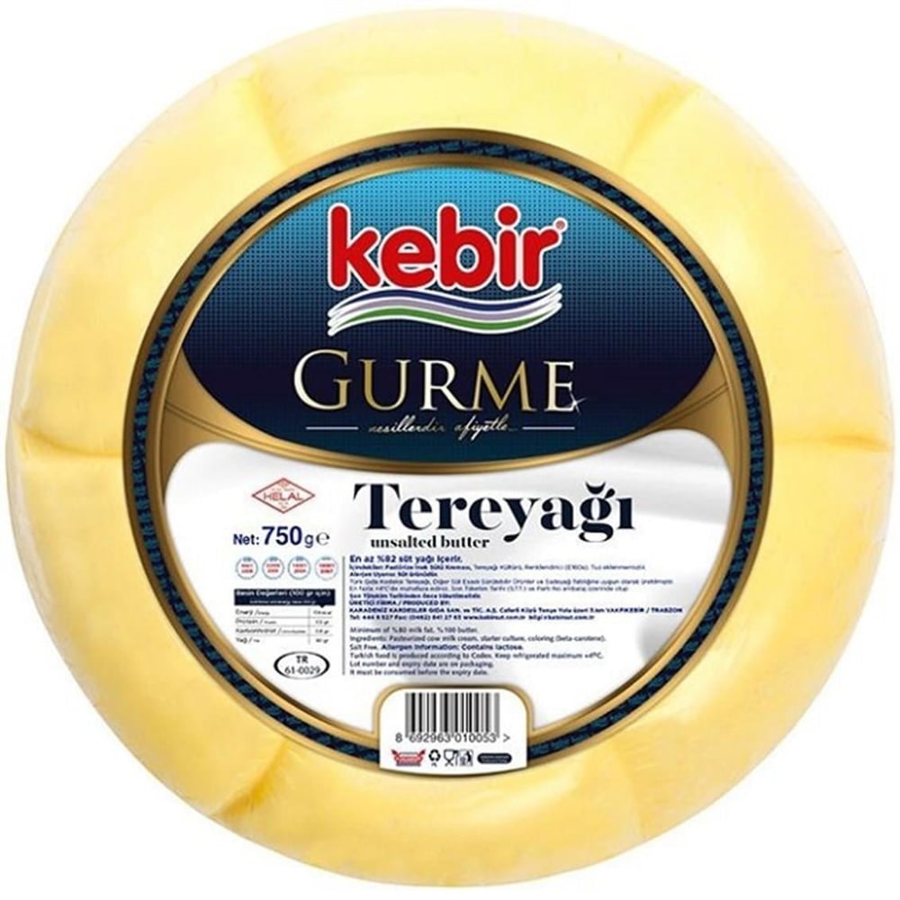 KEBİR GURME KAHVALTILIK TUZSUZ TEREYAĞI 750 GR