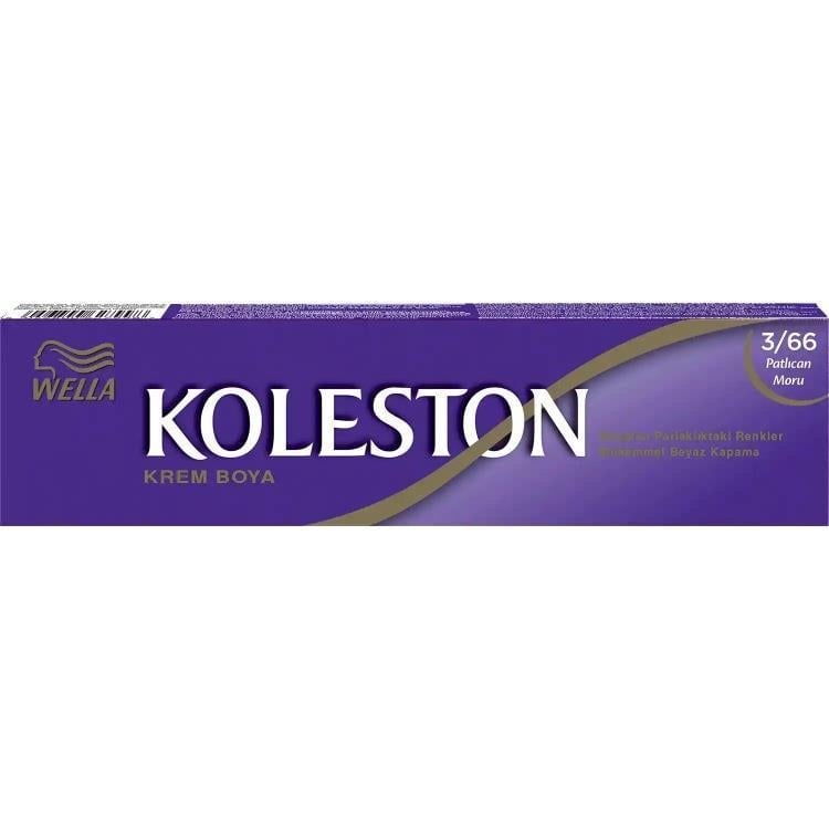 KOLESTON 3-66 PATLICAN MORU TÜP BOYA 3 LÜ