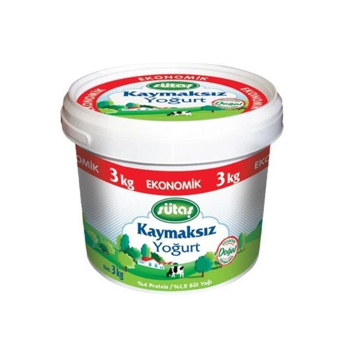 SÜTAŞ KAYMAKSIZ YOĞURT 3 KG