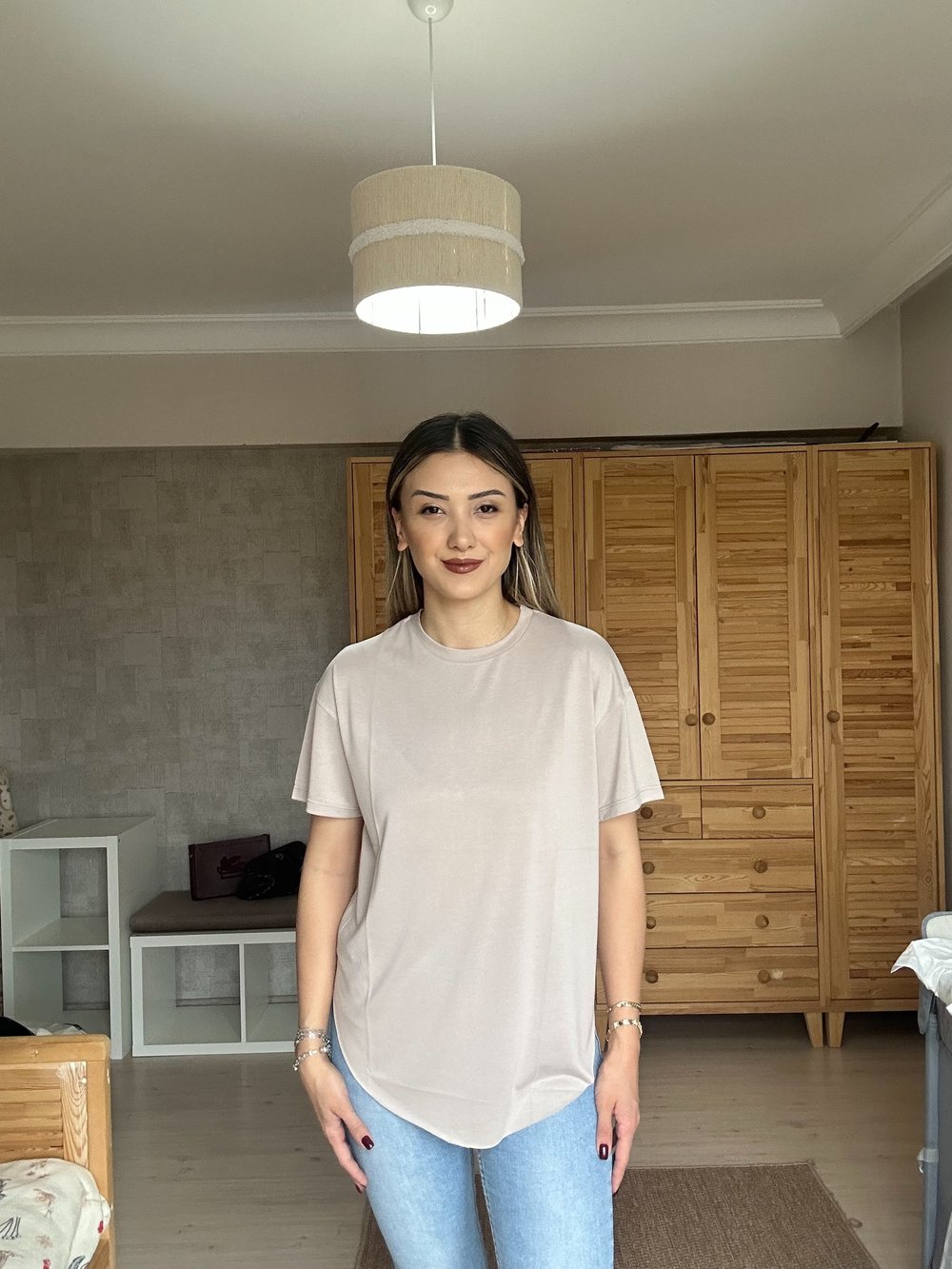 Oysh Modal Taş Rengi T-shirt
