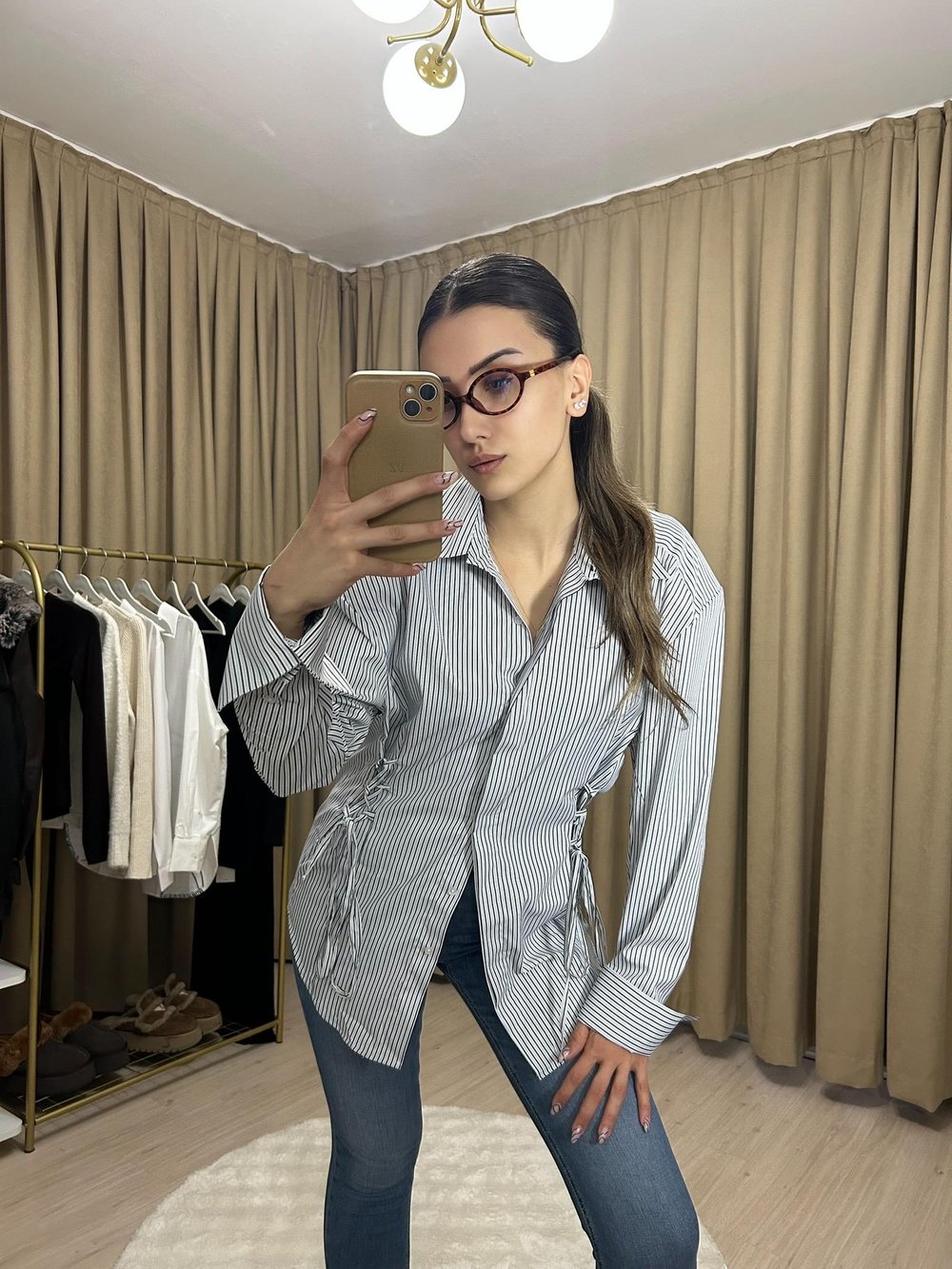 Ravi Bağlamalı Oversize Gömlek