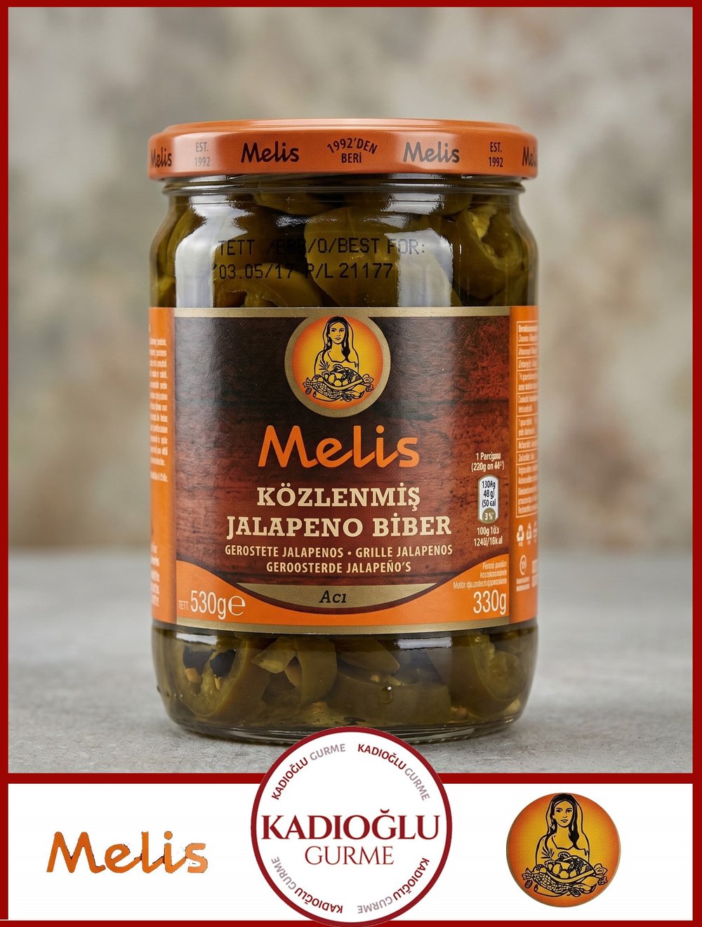 Melis Közlenmiş Dilmli Jalapeno Biber Turşusu 340G