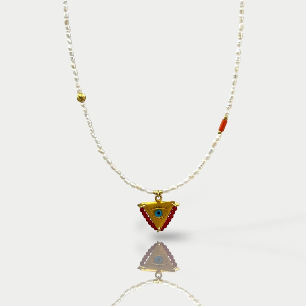İnci ve Mervan Taşlı Gümüş Choker