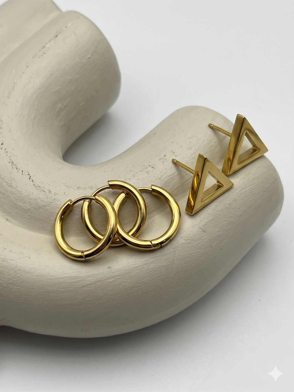26clk100 - Modern Gold Küpe Kombini