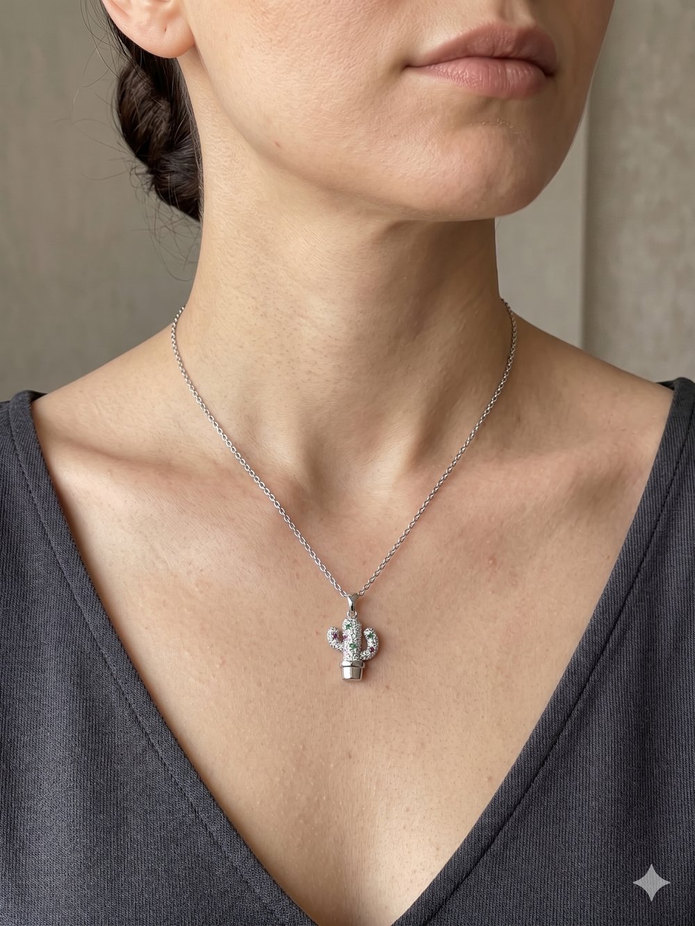 26kly95 -Steel Desert Shine Necklace