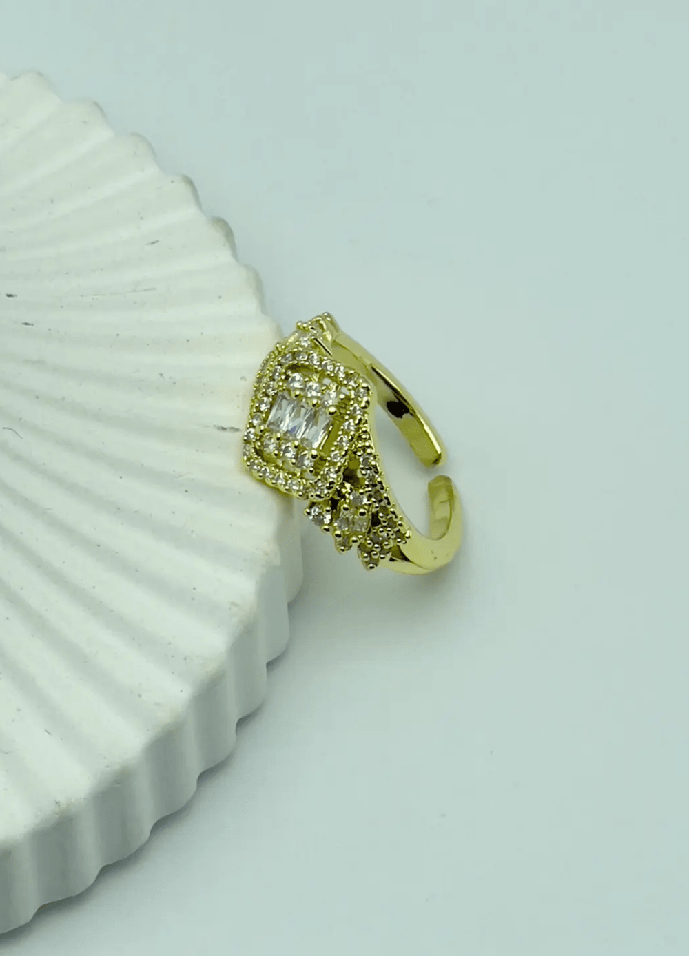 Çelik Gold Ayarlanabilir Yüzük