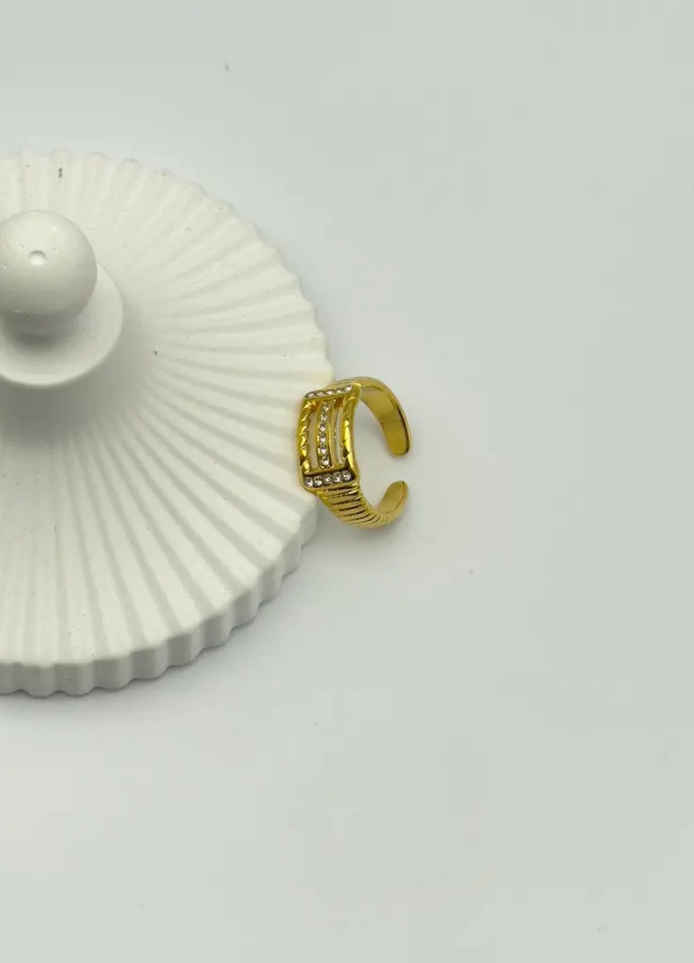 Çelik Gold Ayarlanabilir Yüzük - 25yzk99