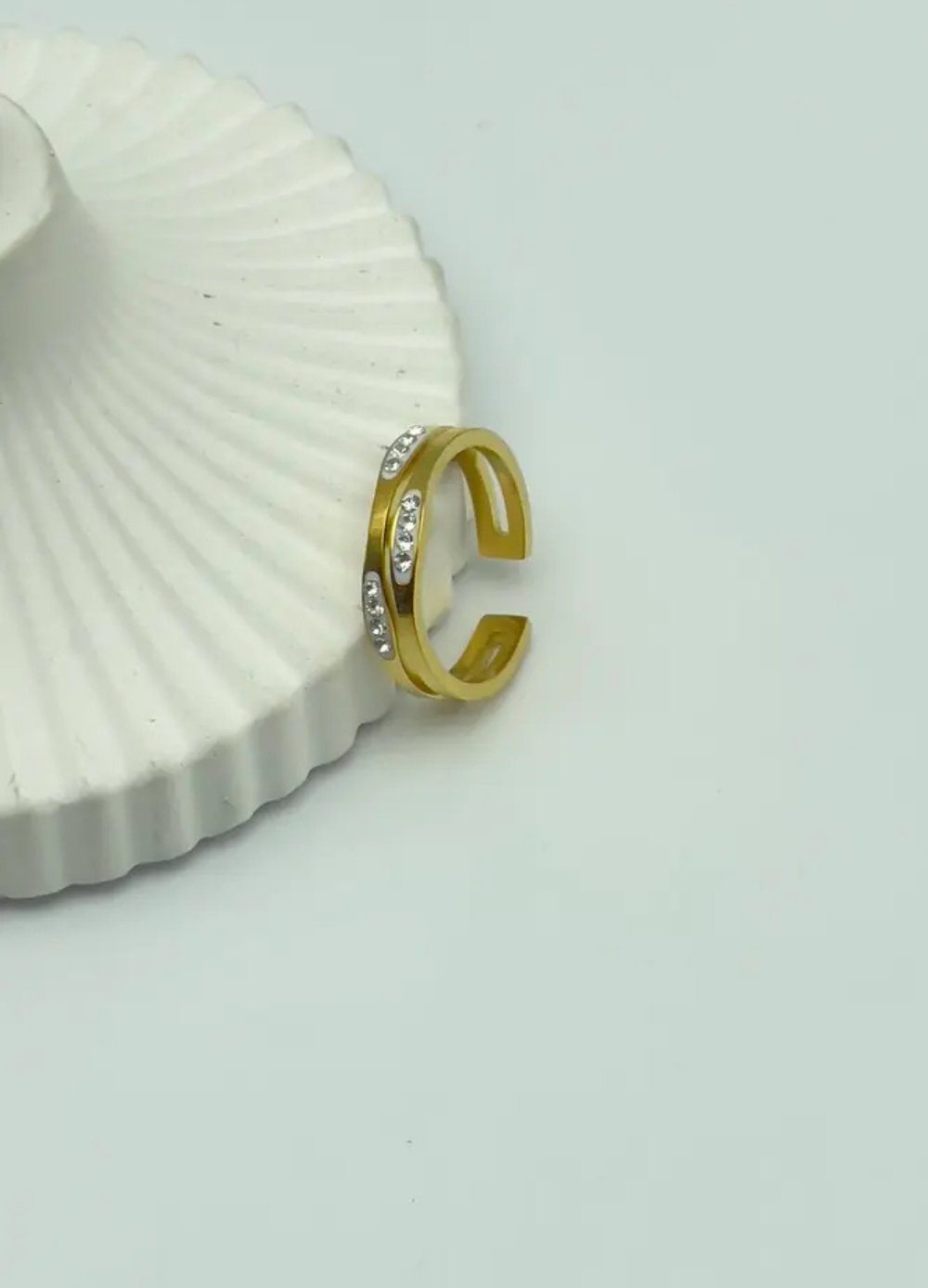 Çelik Gold Ayarlanabilir Yüzük
