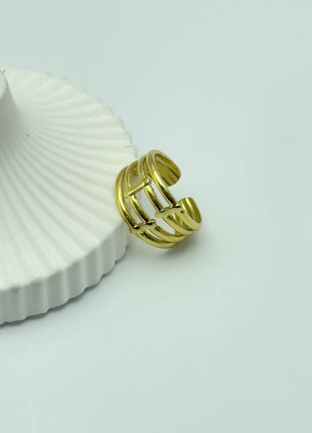 Çelik Gold Ayarlanabilir Yüzük