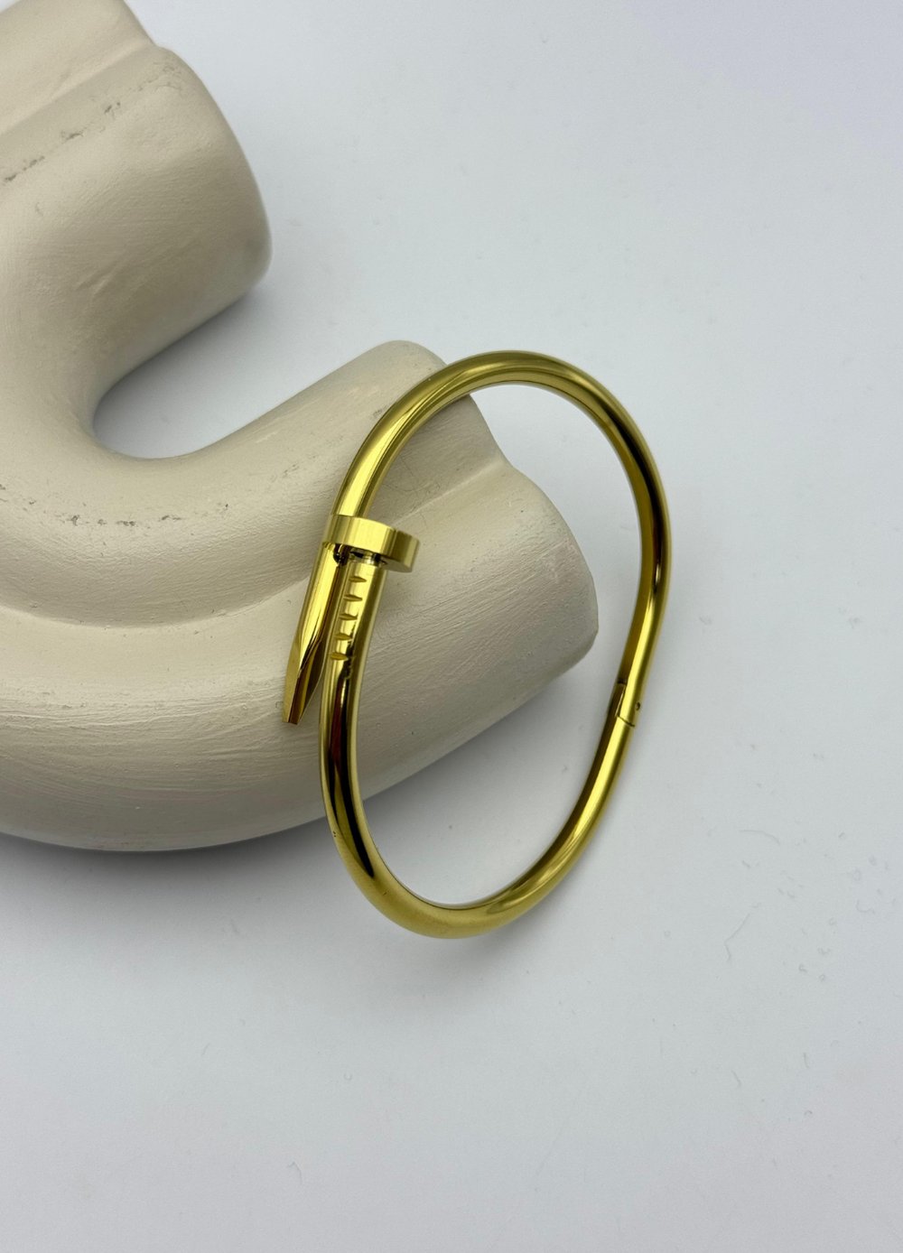 Çelik Gold Çivi Tasarım Kelepçe - 26klp54