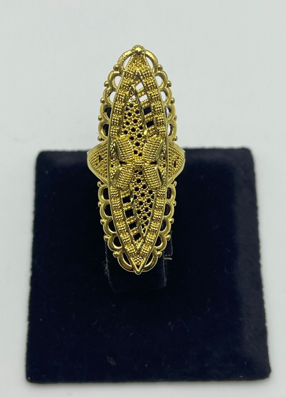 Çelik Gold Desenli Yüzük - 26yzk02