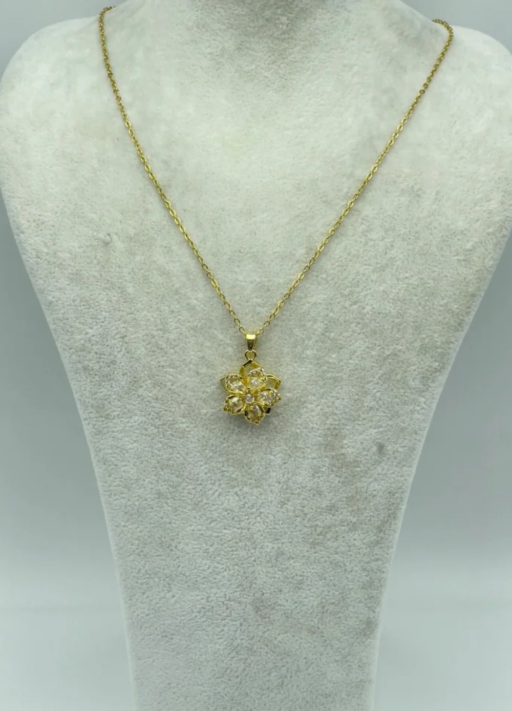 Çelik Gold Dönen Kolye - 25-ctr114