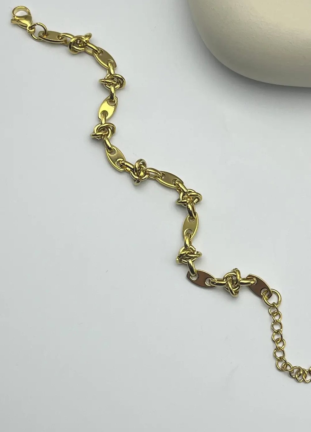 Çelik Gold Düğüm Bileklik - 25-blk134