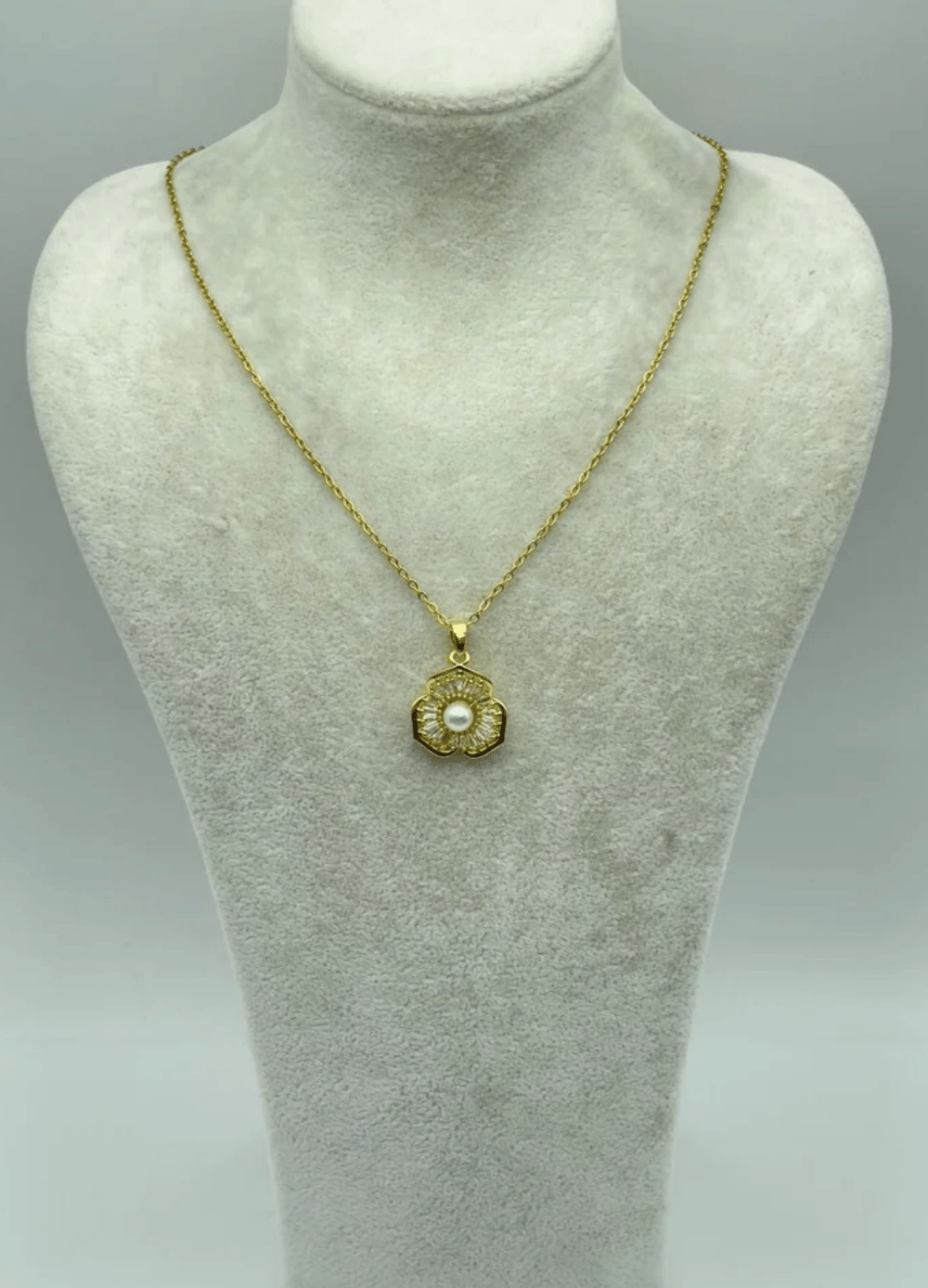 Çelik Gold İncili Kolye - 25-ctr181