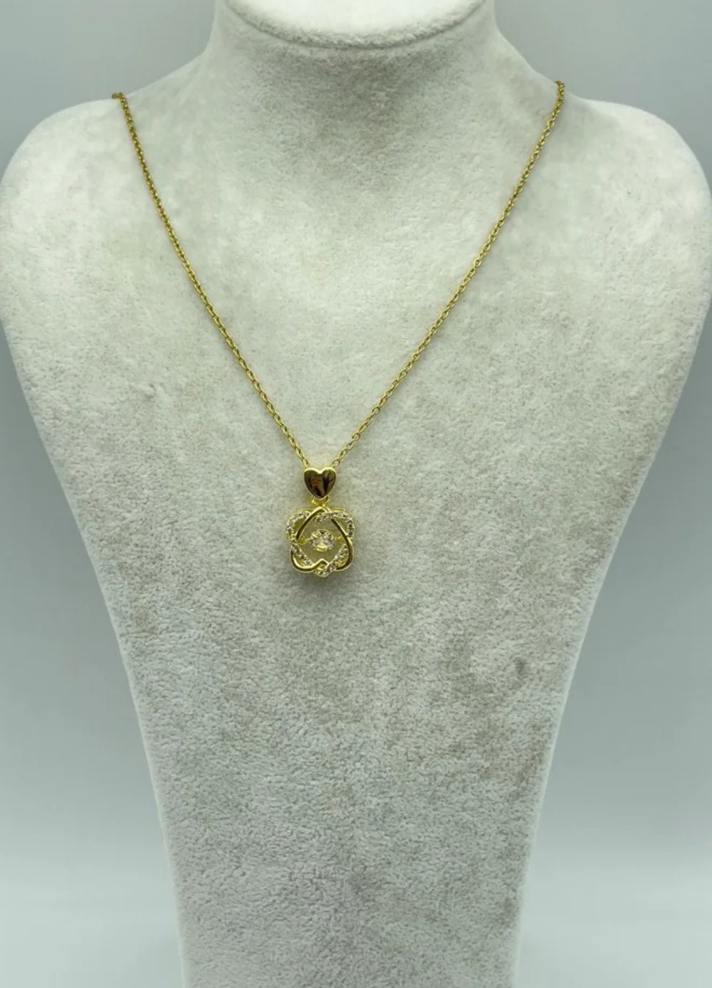 Çelik Gold Kalpli Kolye - 25-ctr133