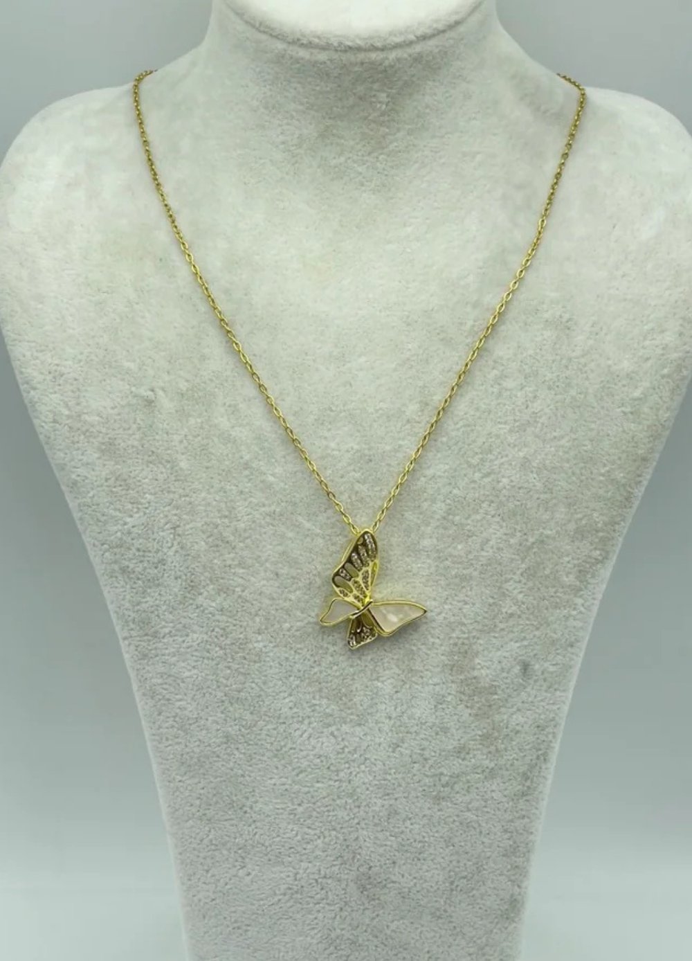 Çelik Gold Kelebek Kolye - 25-ctr101