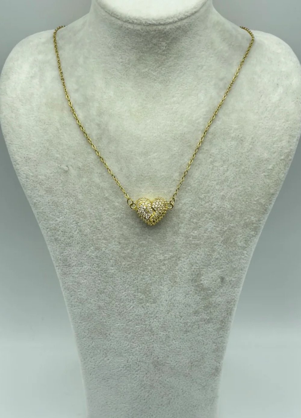 Çelik Gold Mıknatıslı Kalp Kolye - 25-ctr161