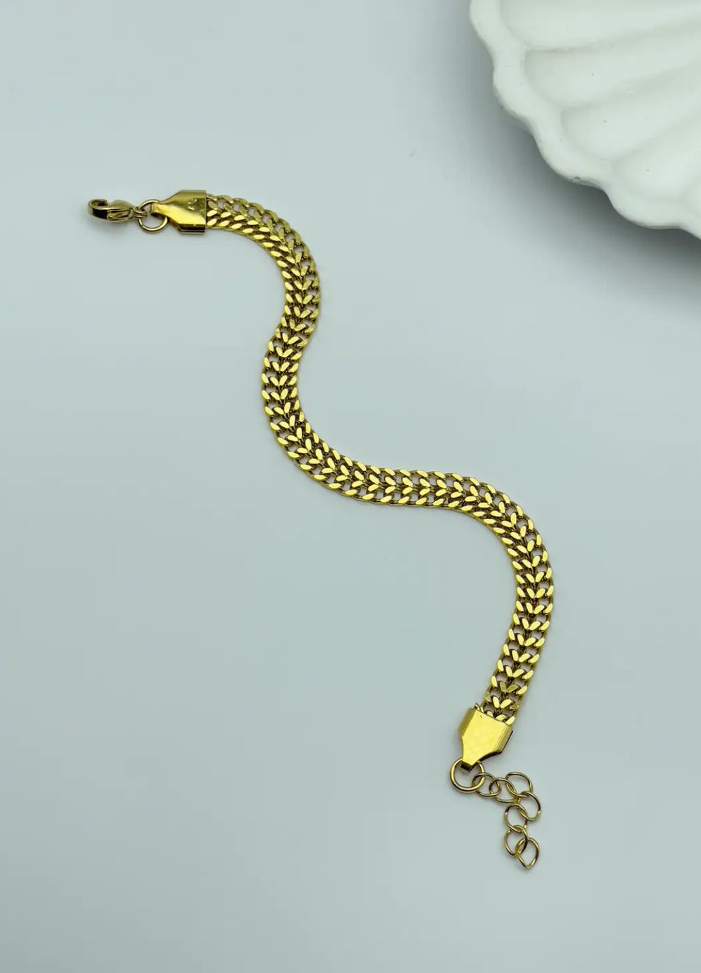 Çelik Gold Örme Bileklik 3mm - 25-blk34