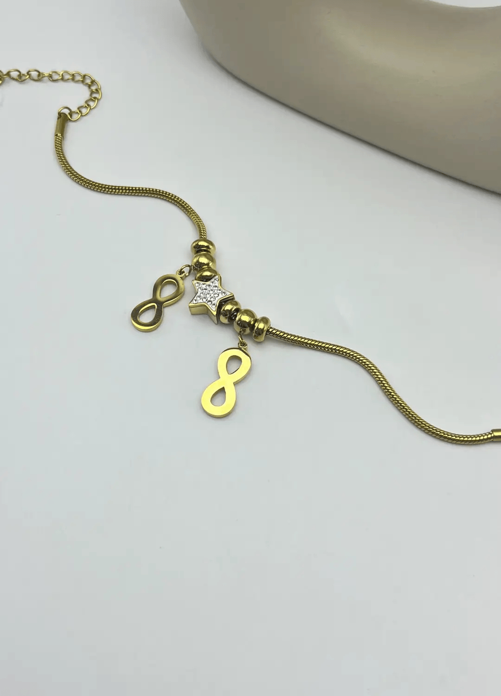 Çelik Gold Sonsuzluk Bileklik - 25-blk166