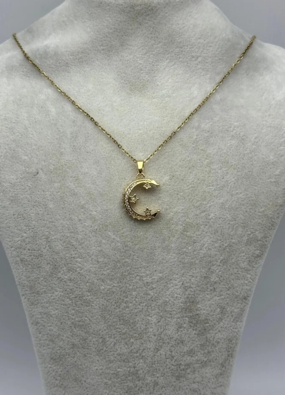 Çelik Gold Yarım Ay Kolye - 25-ctr284