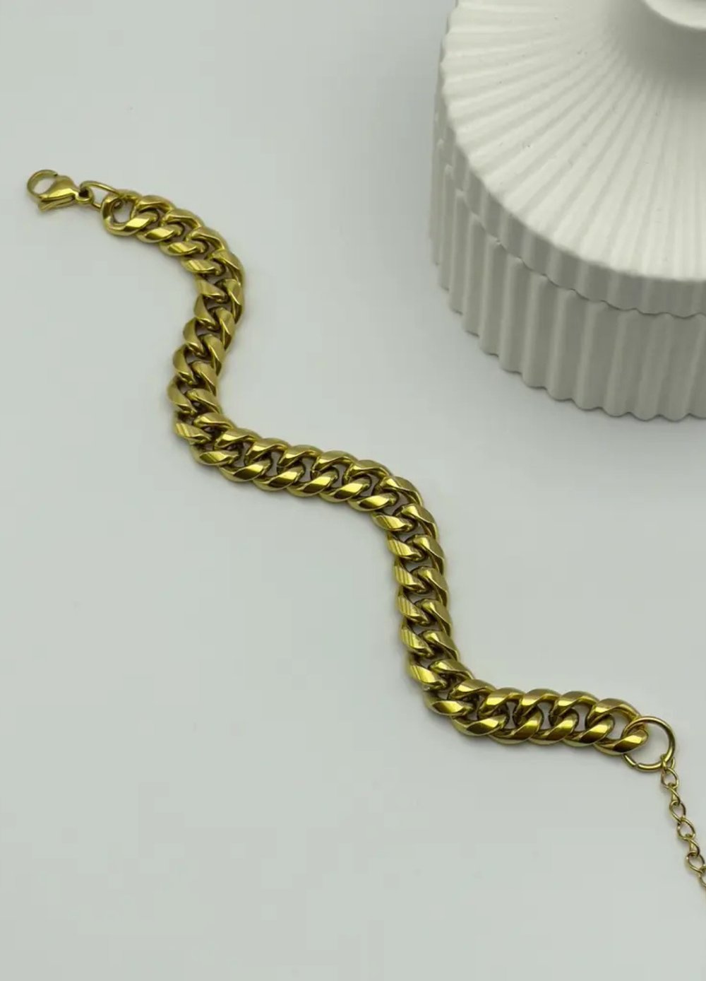 Çelik Gold Zincir Bileklik - 25-blk101