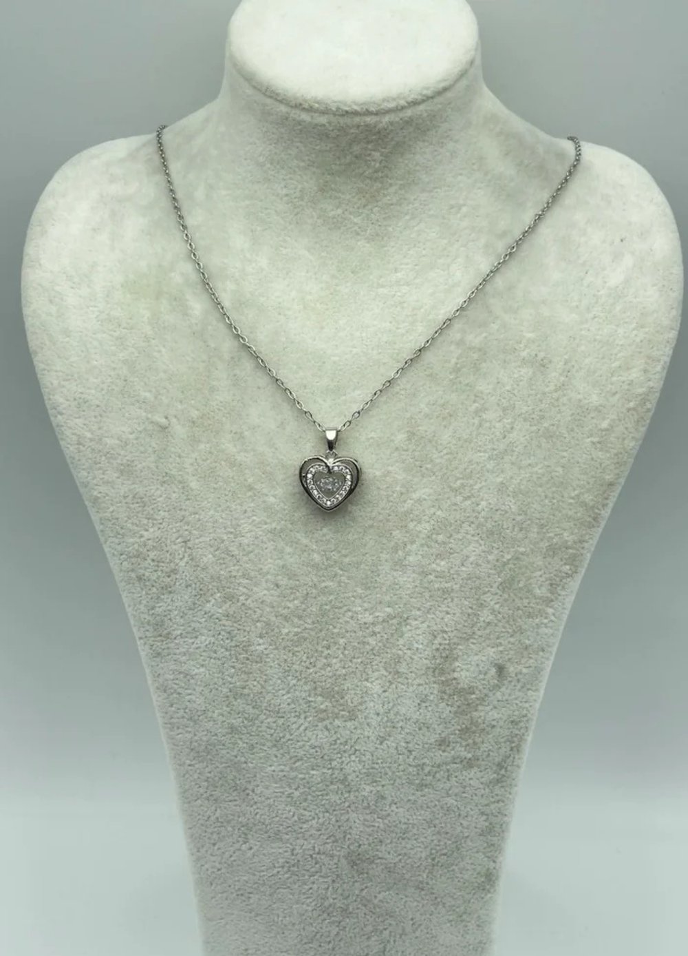 Çelik Silver Kalp Kolye - 25-ctr169