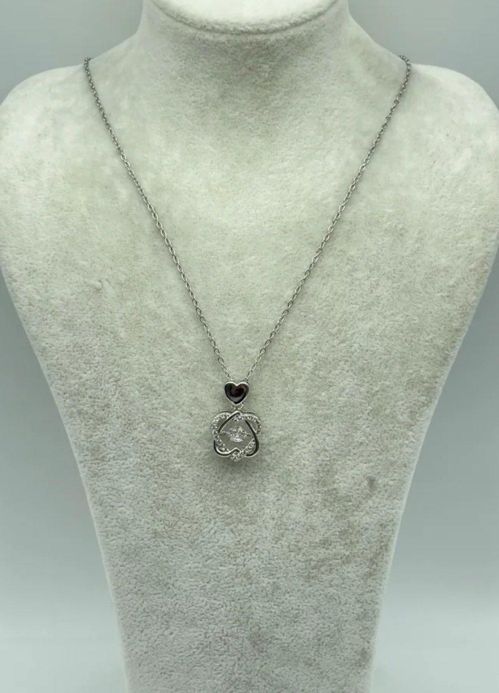 Çelik Silver Kalpli Kolye - 25-ctr132