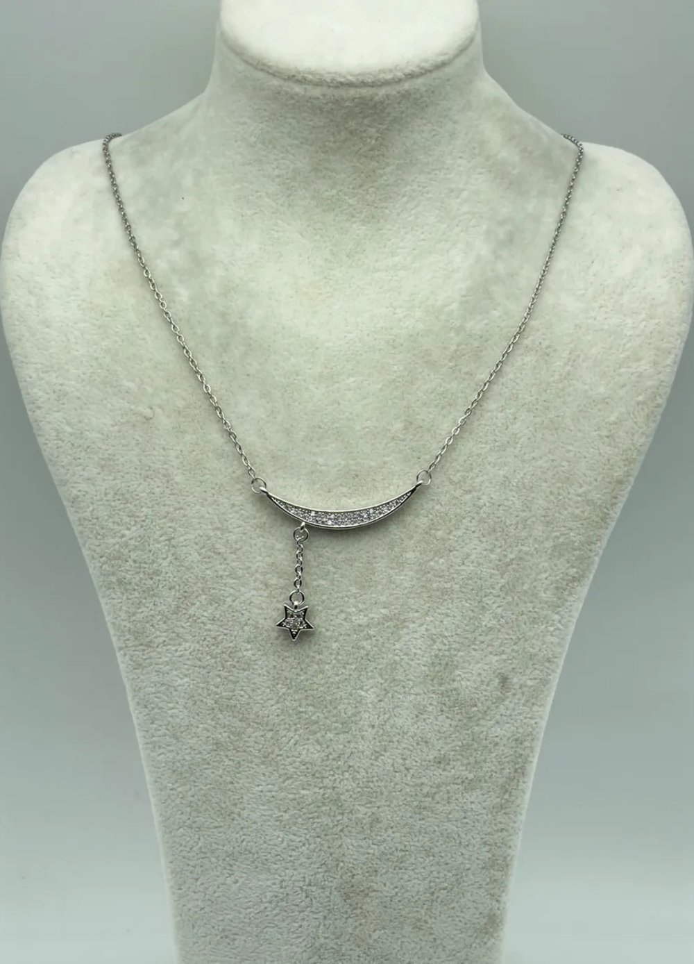 Çelik Silver Sallantılı Yıldız Kolye - 25-ctr264
