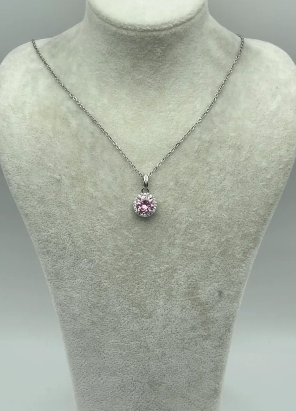 Çelik Silver Tek Taş Kolye - 25-ctr190