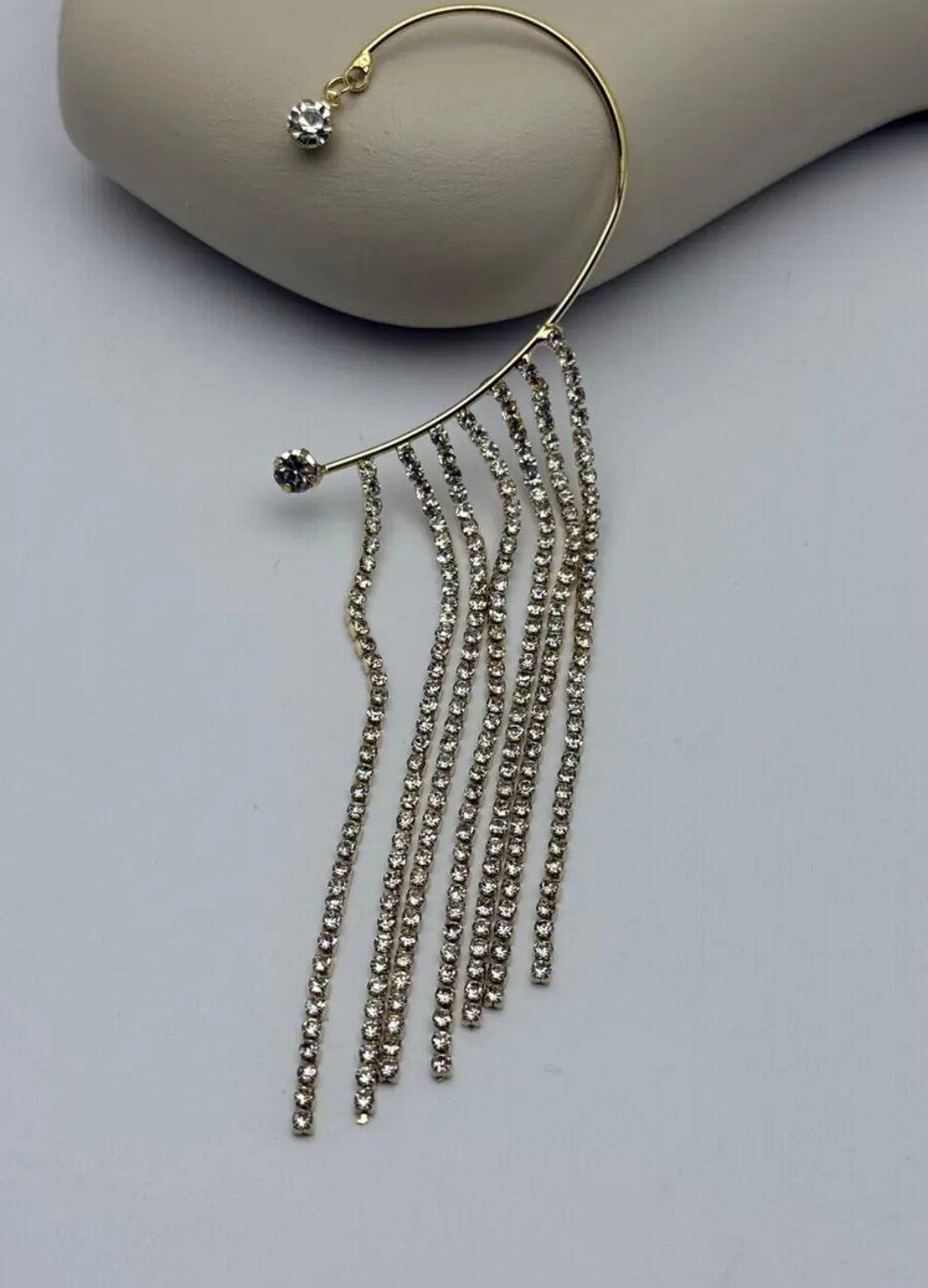Earcuff Gold Taşlı Küpe - 25-vip321