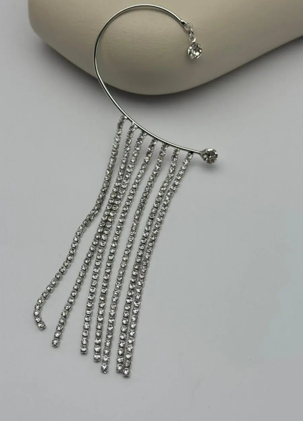Earcuff Silver Taşlı Küpe - 25-vip322