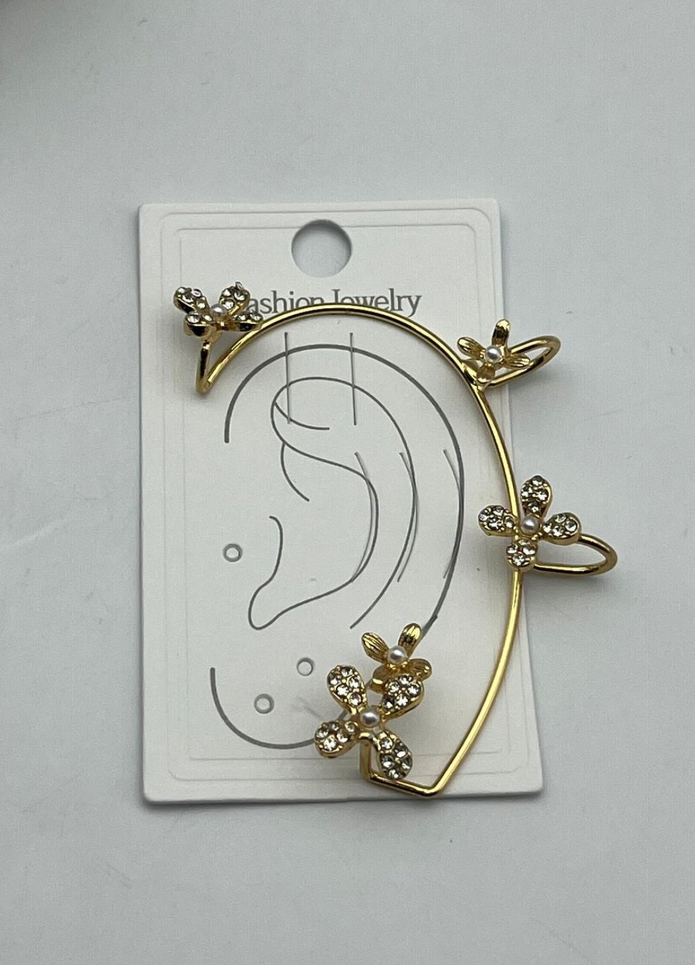 Earcuff Silver Taşlı Küpe - 26ear18