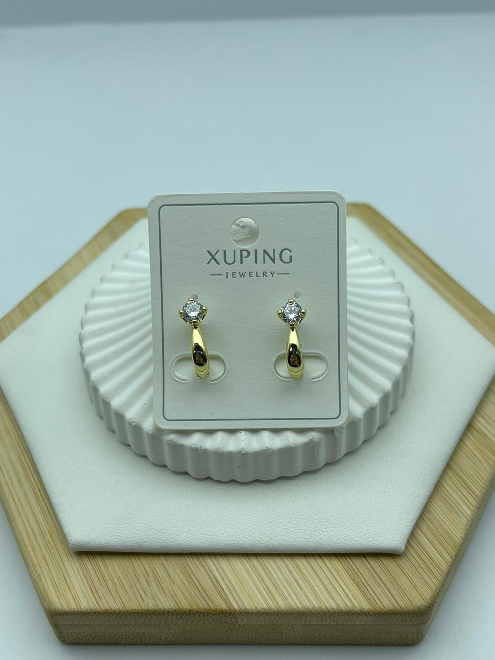 ince halka tek taşlı xuping gold küpe 26xpkp198