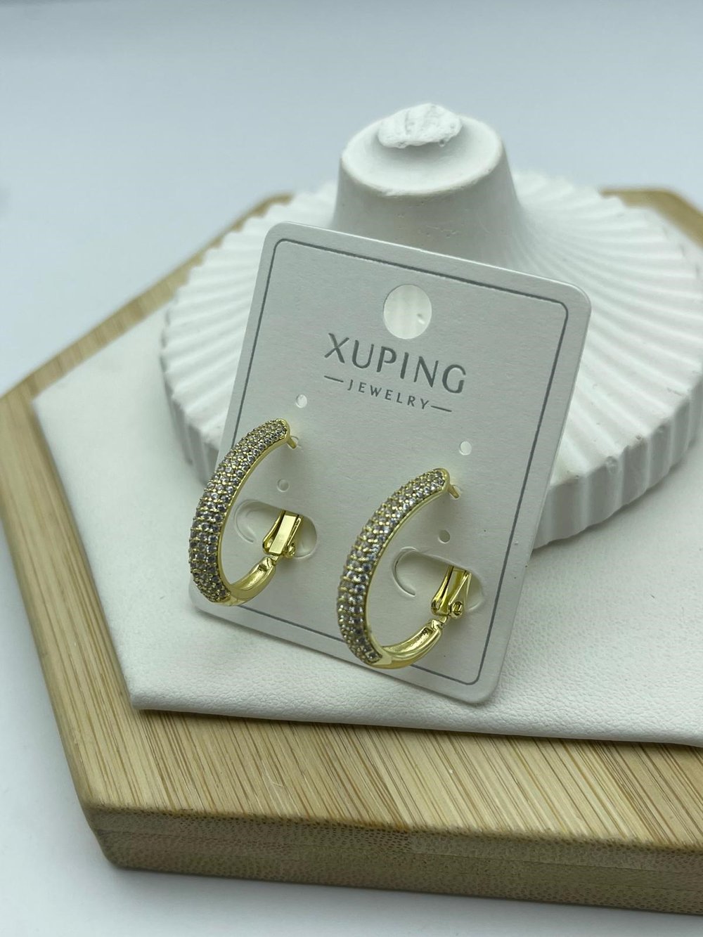 oval ful taşlı xuping gold küpe 25xpkp69