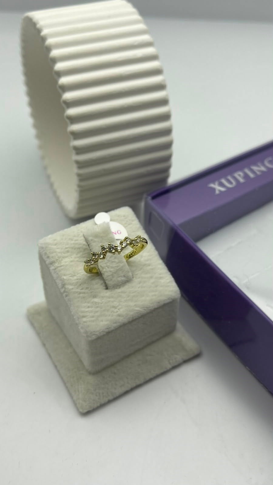 sıralı küçük beyaz taşlı 10lu xuping gold yüzük 26yzk77