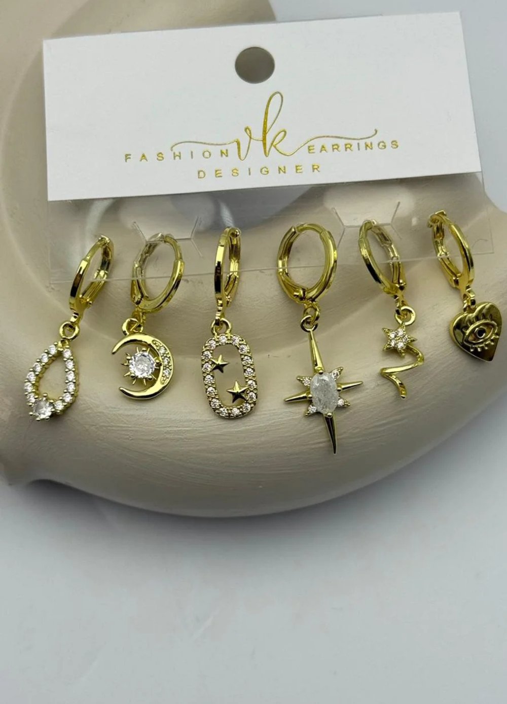 Vip 6'lı Gold Küpe - 25-vip146