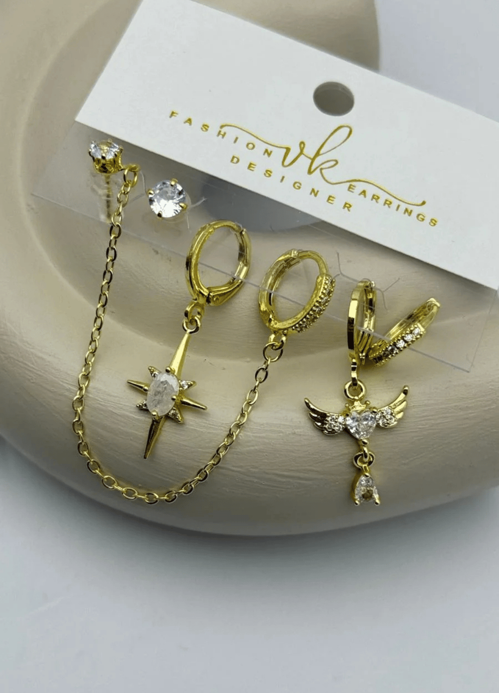 Vip 6'lı Gold Küpe - 25-vip147