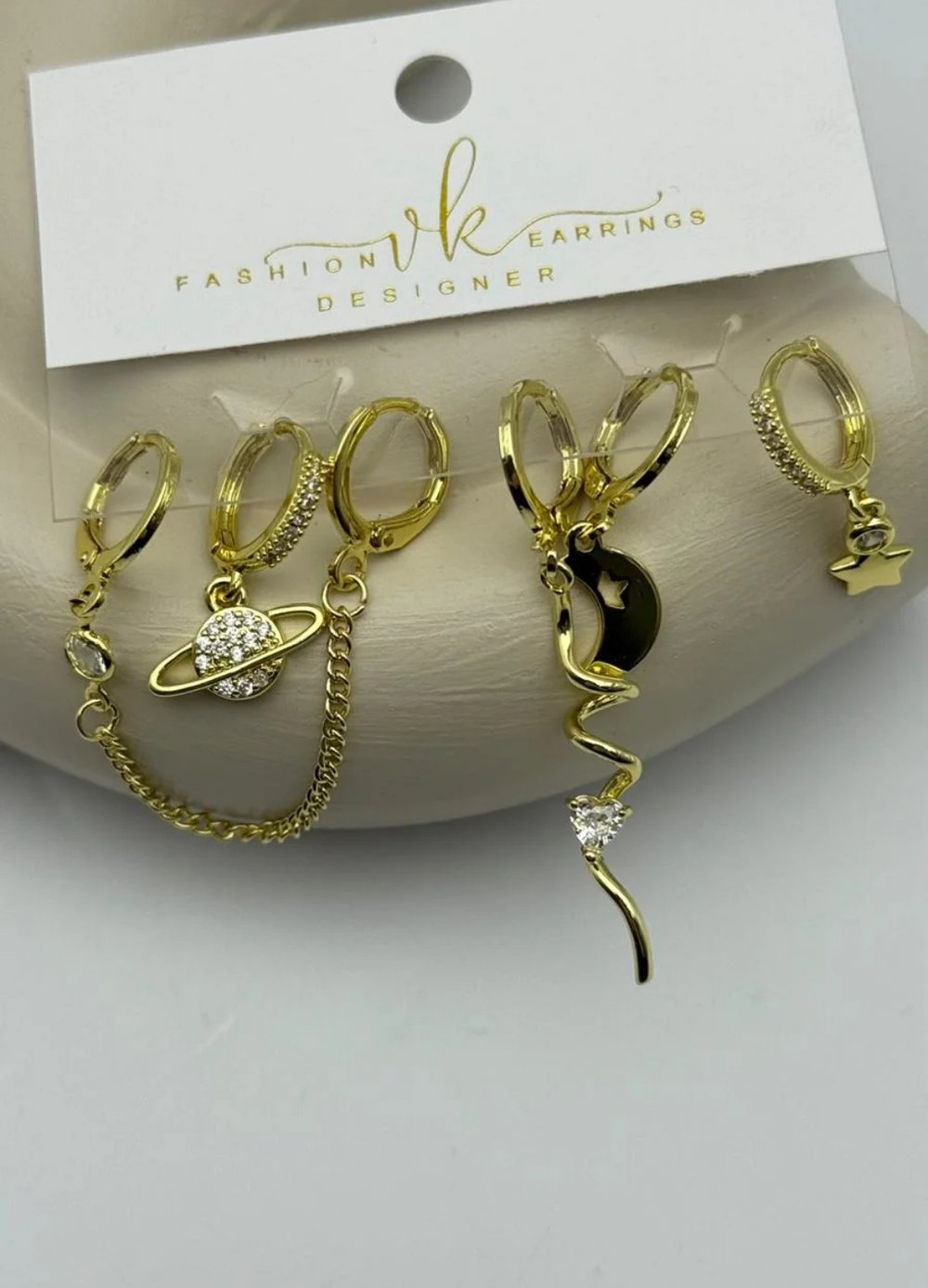 Vip 6'lı Gold Küpe - 25-vip150