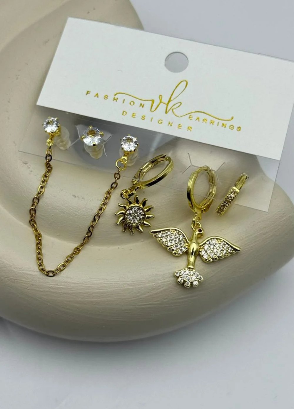 Vip 6'lı Gold Küpe - 25-vip151