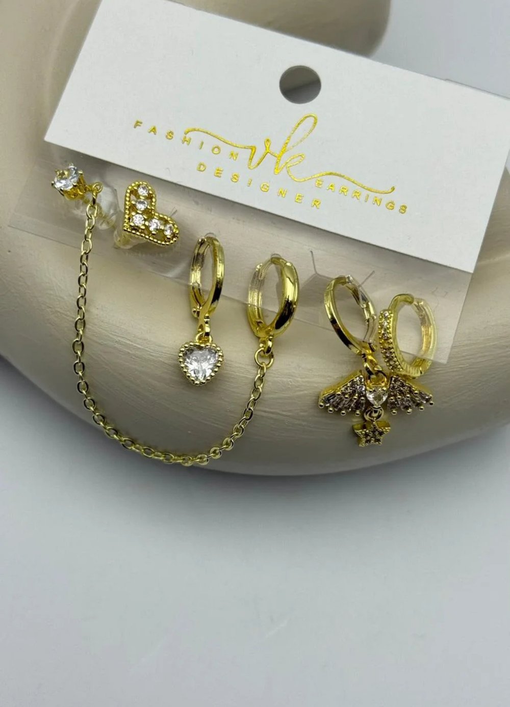 Vip 6'lı Gold Küpe - 25-vip161